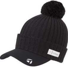 TaylorMade Bell Knit Beanie Visor 女士針織帽 TD408, 黑色的