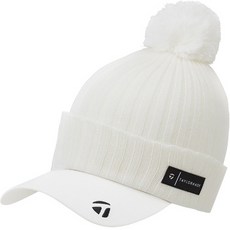 TaylorMade Bell Knit Beanie Visor 女士針織帽 TD408, 白色米色