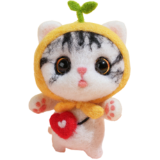 Hoony Market DIY 毛氈套組貓 48 適用於黃色車輛 1, 1套, 混合顏色