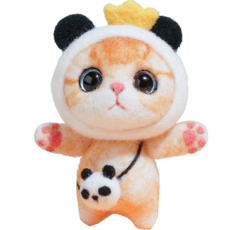 Hooni Market DIY毛氈組 貓咪 15熊貓, 1套, 混合色
