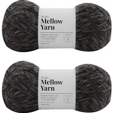 SLOWFLOW 柔順紗針織線 2p, 13 炭灰色 + 黑色