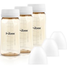 hibee 嬰兒奶瓶 無奶嘴, 白色, 270ml, 3個