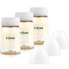 hibee 嬰兒奶瓶 無奶嘴, 白色, 170ml, 3個