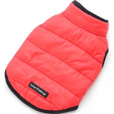 포시럽 반려동물 방한 패딩 조끼, 레드, 1개