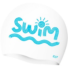 SD7 矽膠 Sunny Swim 泳帽 SGL-CA33, 白色(SGL-CA339)