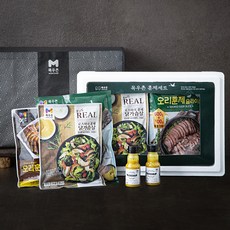 목우촌 훈제 세트 오리훈제 슬라이스 700g x 2팩 + 시그니처 오리훈제 슬라이스 400g x 2팩 + 로즈마리 닭가슴살 300g x 2팩 + 홀그레인머스타드 소스 160g x 2개 3120g (냉장), 1세트