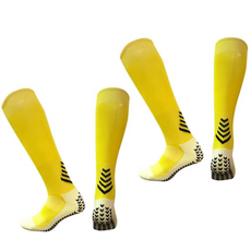 HnEx 장목 논슬립 스포츠 양말 2켤레 세트, 옐로우, 2개