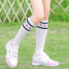 女款 Urban Flex 簡約過膝長版高爾夫襪 及膝襪, 白色, 1個