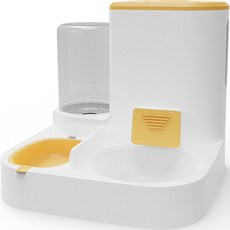 PASTEL PET 寵物彩色大容量半自動飲水器, 黃色, 1個