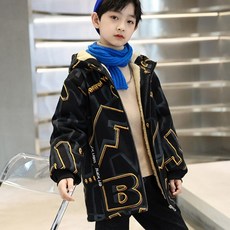 男童款英文字母印刷毛皮夾克 CCV72BJP105