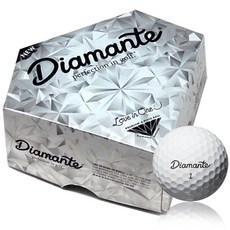 Diamante 3層高爾夫球, 白色, 1套
