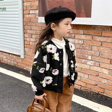여아용 MIRO 빅플라워 니트 가디건 CCV72GNT85