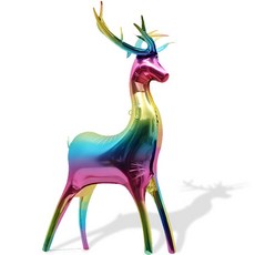 WOW PARTY KOREA 4D立體漸層馴鹿氣球 小, 單一顏色, 3個