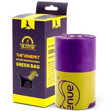 anvenue The Bene Pet 寵物 Nature Green Bag 排便袋, 16個, 紫色, 15入
