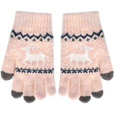 주누하우스 아동용 하트 꽃사슴 스마트 터치 장갑