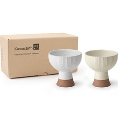 KwangJuYo 貝殼系列仰鐘杯 100ml 白色+100ml 乳白色, 1套