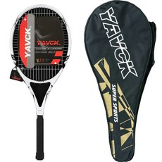 멜라트리 Yavck 복합 탄소 테니스라켓, 화이트, 5600