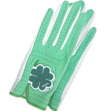 BRENCE 女用羊皮個性高爾夫手套 雙手用, 綠色幸運草