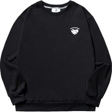 언탭트 남성용 빅사이즈 스크래치 하트 스몰로고 맨투맨