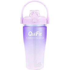 Qufit 健身Tritan彩虹搖搖杯 Q11, 紫粉色, 1L