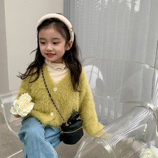 여아용 니트 카디건 CCV73GNT241