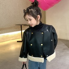 女童款裸色毛呢夾克 CCV72GJK86