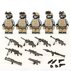 WANGUMON 美軍特種部隊5人SAS樂高相容積木組, 混合色