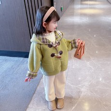 Tteokbokki 雙面地址毛皮連帽女童外套 CCV72GCT148