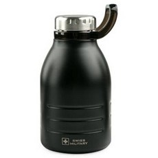 SWISS MILITARY Flow大容量不鏽鋼手提保溫壺, 黑色, 1.5L, 1個