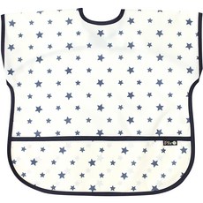 플리에 유아용 NEW 방수 반팔 턱받이, 33 아이보리곤색별, 1매, 1개