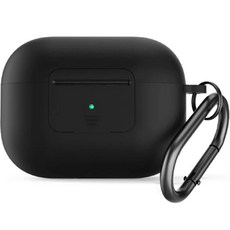 AirPods Pro 2代 一鍵式矽膠保護殼, 黑色, AP2OSC-B