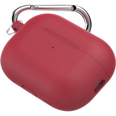 일렉토 에어팟 프로 2세대 실리콘 키링 케이스, AP2SC-RR, 로즈 레드