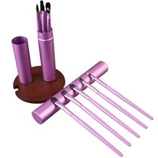 메이크업 브러시 5종 + 케이스 세트, 퍼플, 1개