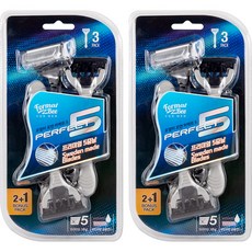 포멀비 포맨 퍼펙트5 휴대용 일회용 면도기 5중날 보너스팩, 3개입, 2개