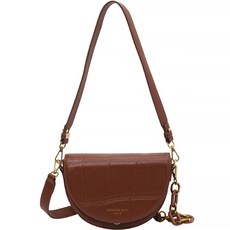 지앤와이 가죽 반달 크로스 숄더백