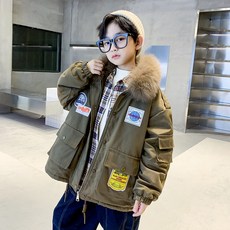 男童款毛領航空圖案外套 CCV72BJP136