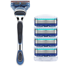 아베른 남성용 5중날 면도기 + 칼날 4p 세트, 1세트