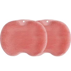 간지앳홈 발바닥 마사지 각질 스크럽 브러쉬 매트 2 핑크, 1개입, 2개