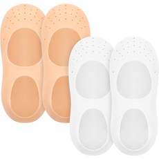 Dailygongam 柔軟足 護腳套 左右套組 膚色 白色 L, 2套, 2入