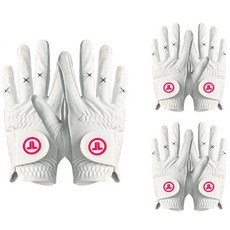 女性用 2Thumb 高爾夫手套 雙手穿戴 3件組, 混搭色