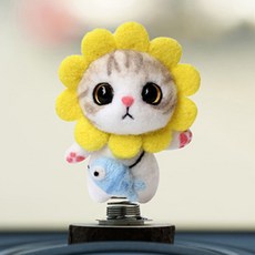 Hoonimarket DIY 羊毛氈貓 222 BB 套組適用於車輛 2, 1套, 混合顏色