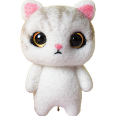 Hoonymarket DIY 羊毛氈貓 222 BB 套組, 1套, 混合顏色