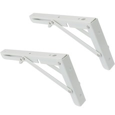 OLGORE 可折疊堅固層架托架 白色, 2個