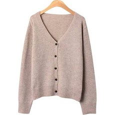 린다샵 여성용 헤그린 버튼 무지 니트 데일리 가디건 cpcd2313k2b