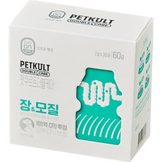 펫쿠르트 반려동물 더블케어 영양제, 60g, 피부/피모+장건강, 1개