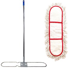 World Clean Risking 濕拖把 白色 105cm + 拖把板 + 不鏽鋼桿, 1套