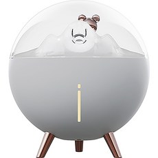 NEXONE 太空熊情境燈迷你便攜式辦公室加濕器, WT-E19, 白色