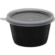 天鵝湯蒸飯盒配送一次性容器105黑色300ml*100p+蓋子100p一套, 1組