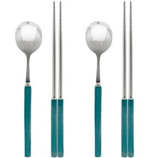 Vane 餐具 2人組, 湯匙 2p + 筷子 2p, 深綠色