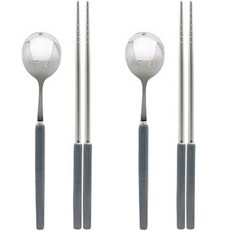 Vane 餐具 2人組, 湯匙 2p + 筷子 2p, 深灰色